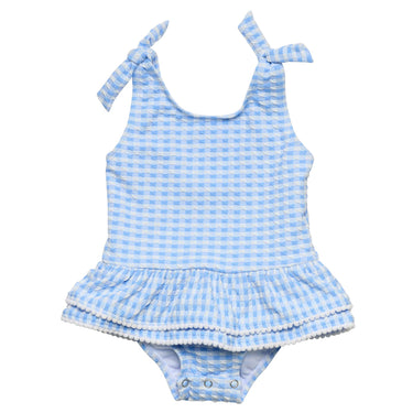 Seaside Gingham Skirt Swimsuit