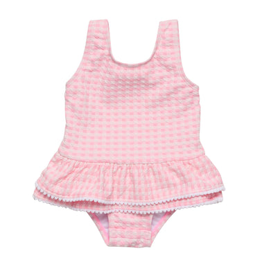 Rose Gingham Skirt Swimsuit