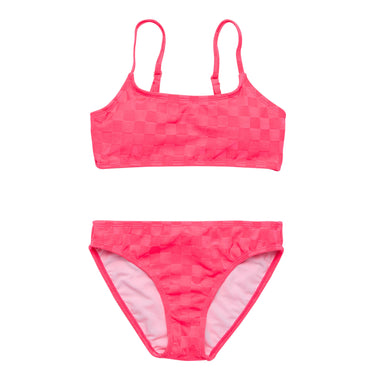 Check Me Out Pink Teen Crop Bikini