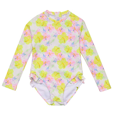 Aloha Vacay Recycled Leg Frill Surf Suit