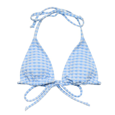Womens Seaside Gingham Bikini Top
