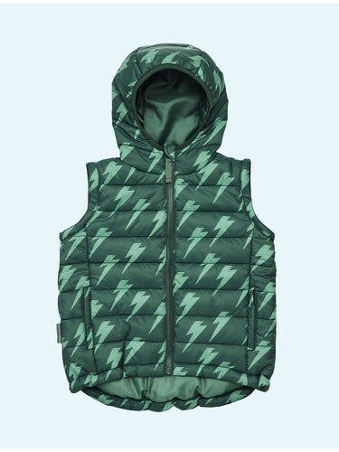 Snapper Rock puffer jacket with sleeves removed - showing vest.