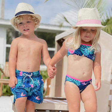 Boys navy fedora hat