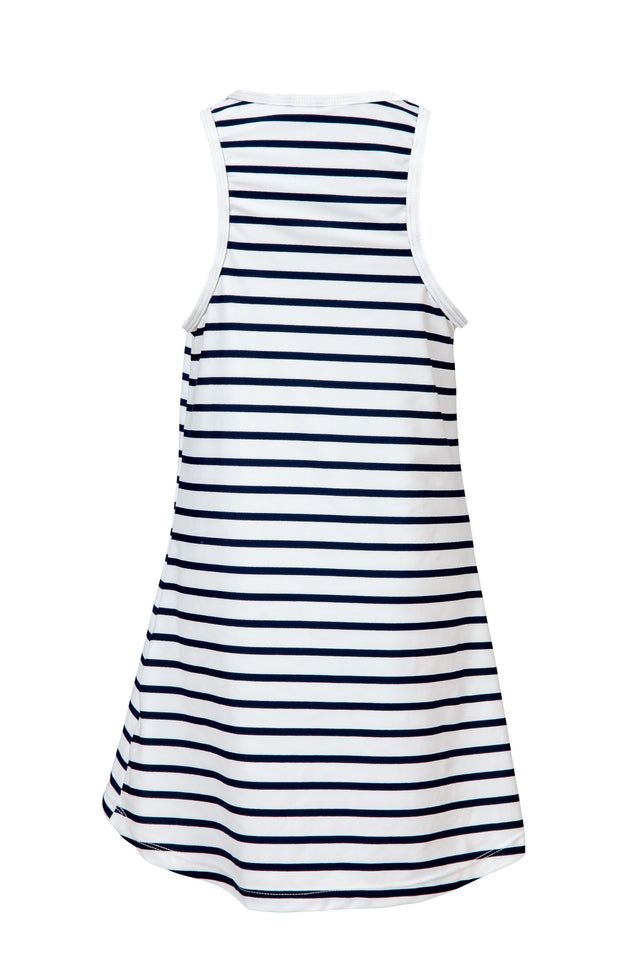 Navy/White Stripe Swim Dress