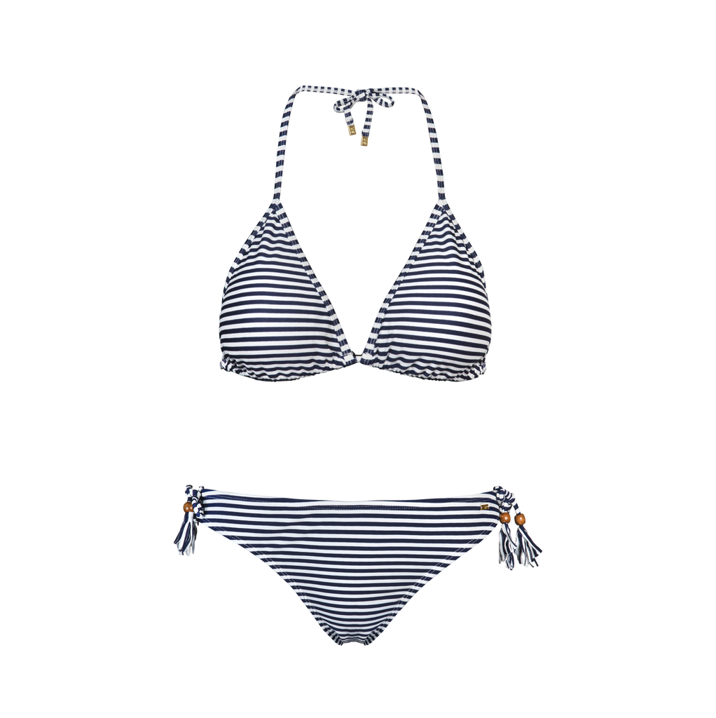 Womens Waiheke Stripe Triangle Bikini Top