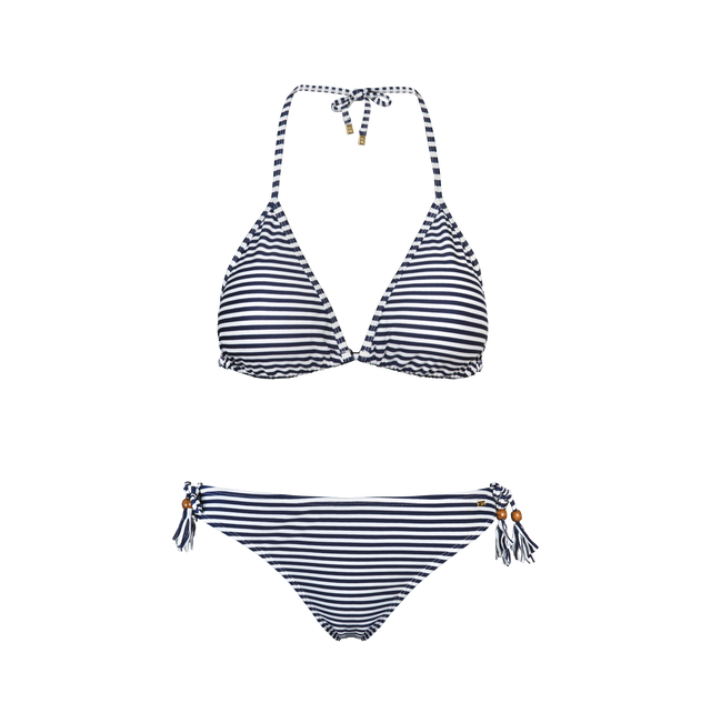 Womens Waiheke Stripe Triangle Bikini Top