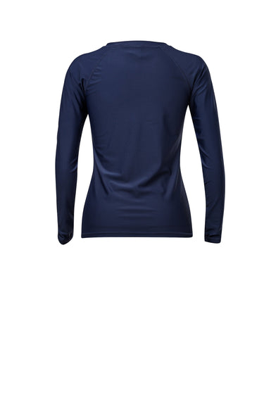 Ladies Navy 1/2 Zip LS Rash Top