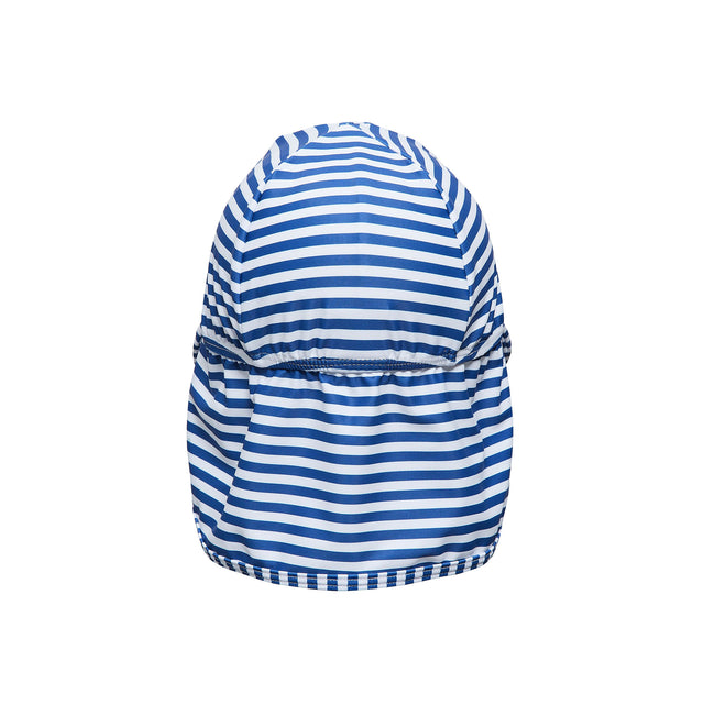 Denim-Streifen-Hut mit schwebender Klappe