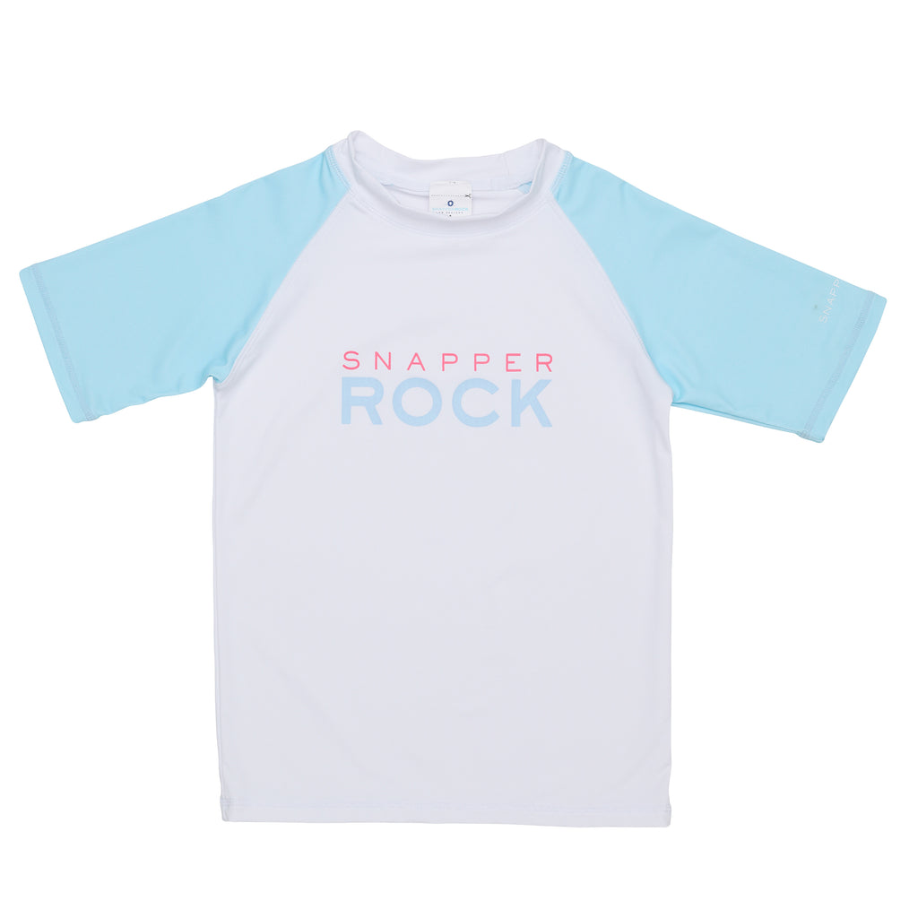 Buy Lt Blue Sleeve Sustainable SS Rash Top by Snapper Rock online ...
