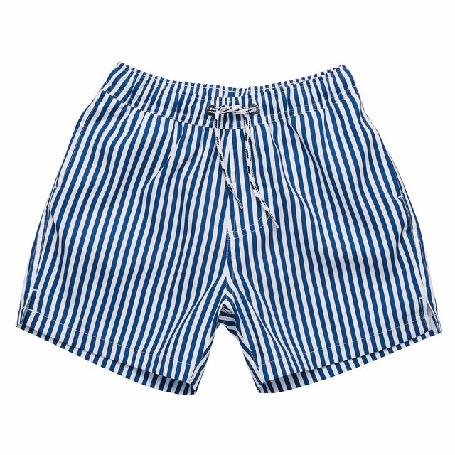 Denim Stripe Comfort Lined Swim Short