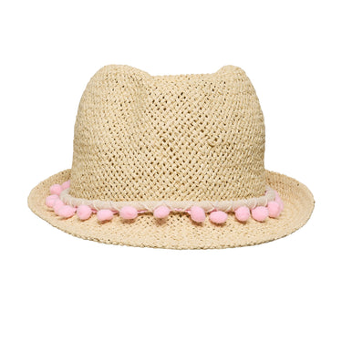 Pink Pompom Fedora