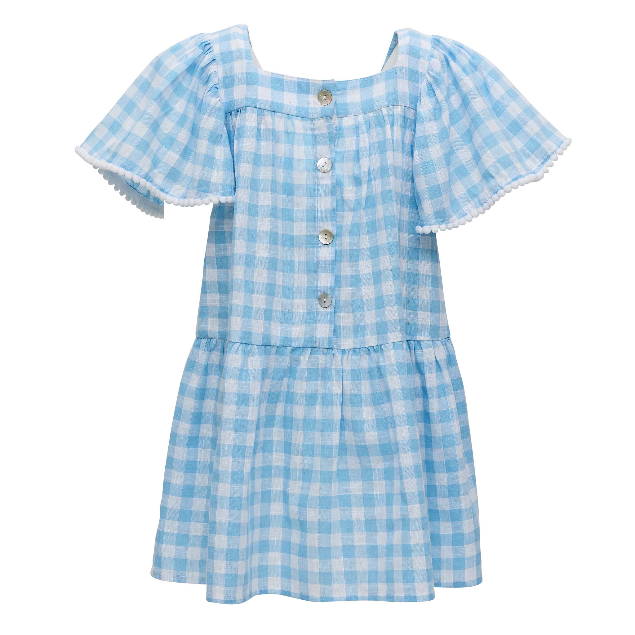 Cornflower Gingham Cover Up - 2 (1-2y) Cornflower Gingham Cover Up - 2 (1-2y)