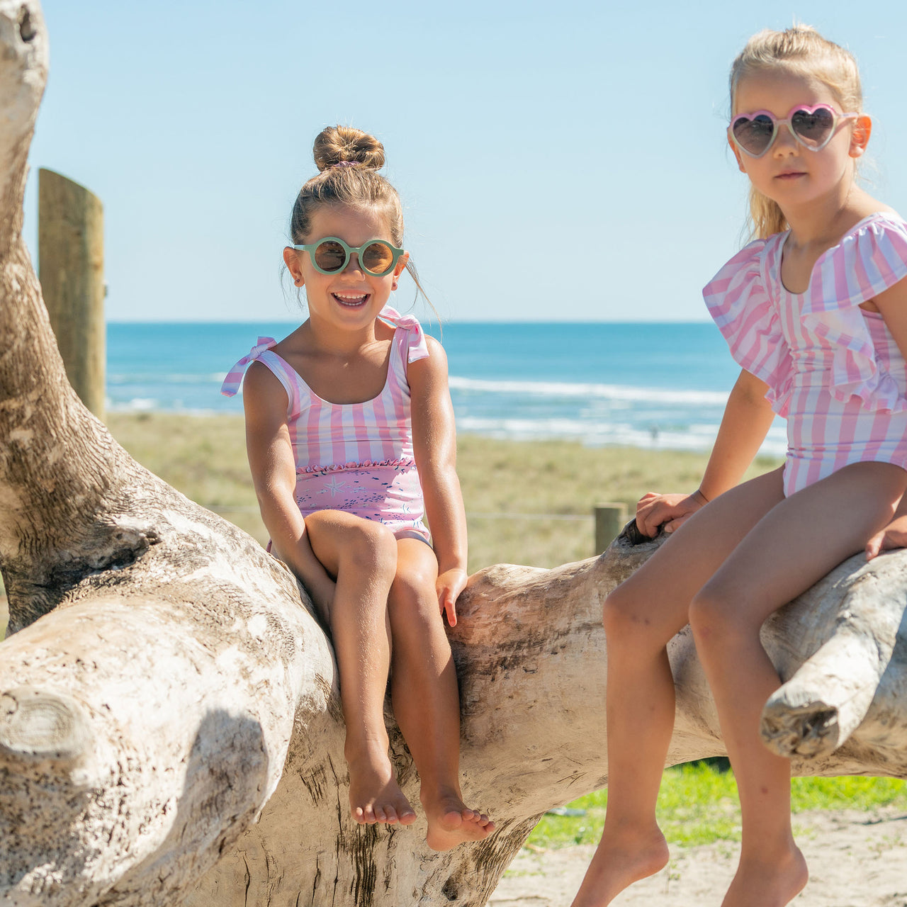 Pink Sea Shoulder Tie Swimsuit Snapper Rock Pink Sea Shoulder Tie Swimsuit Snapper Rock
