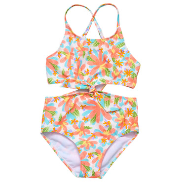 Hawaiian Luau Sustainable Cut Out Swimsuit