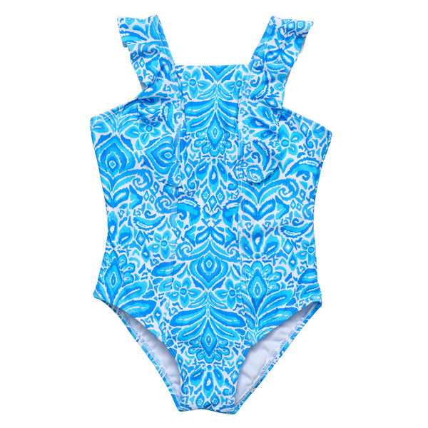Santorini Blue Collection by Snapper Rock  Matching Swimsuits in Blue  Swimsuit Tones