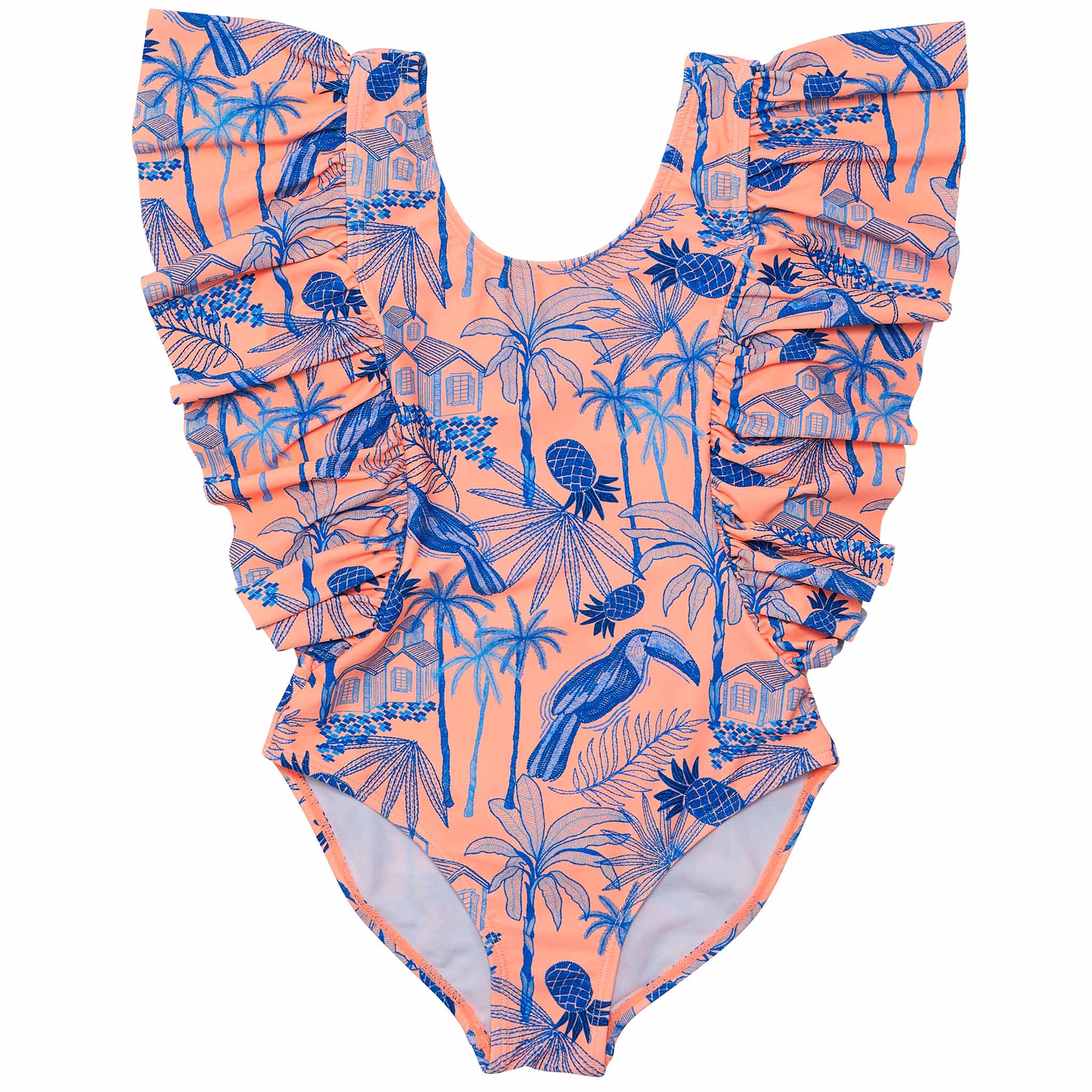 Tropicana Vacay Sustainable Wide Frill Swimsuit | Snapper Rock