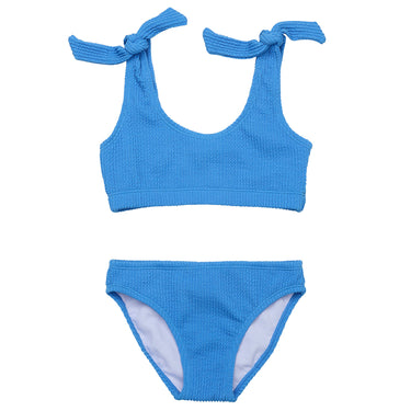 Marine Blue Crop Bikini