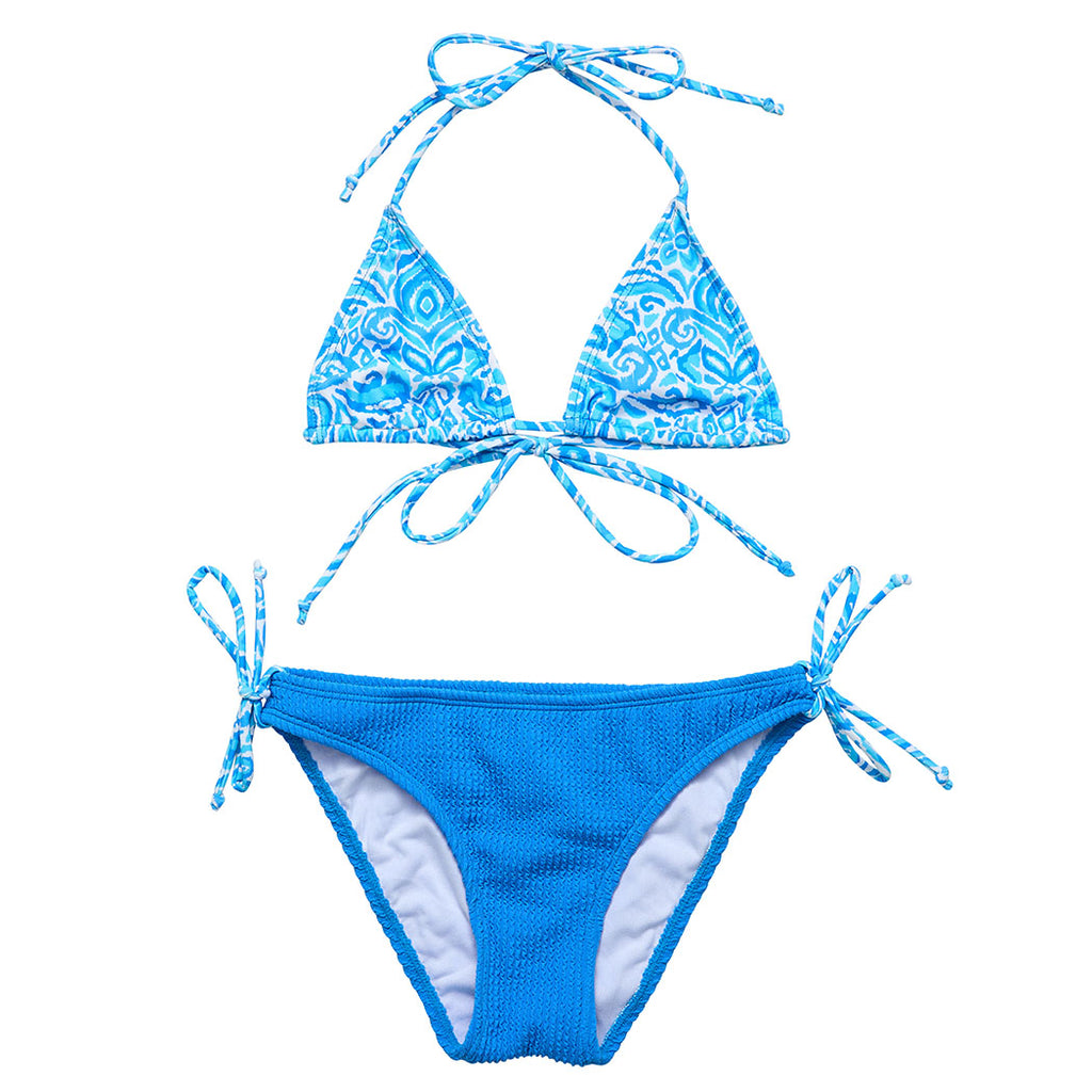 Buy Santorini Blue Triangle Bikini by Snapper Rock online - Snapper Rock