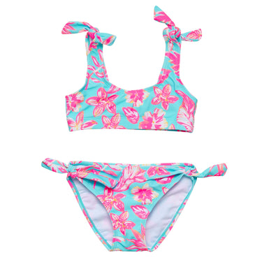 Tropical Glow Recycled Crop Bikini