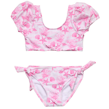 Pink Lagoon Puff Sleeve Bikini