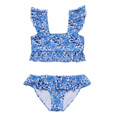 Bluebell Blooms Frilled Crop Bikini
