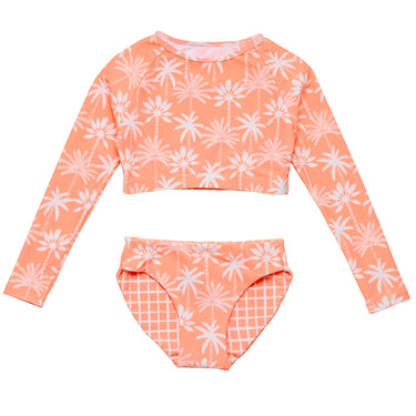 Cali Palms Recycled Crop LS Rash Set