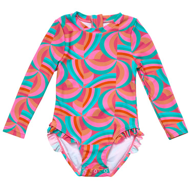 Geo Melon Sustainable LS Surf Suit