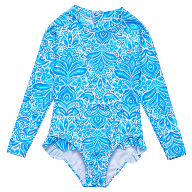 Santorini Blue LS Surf Suit