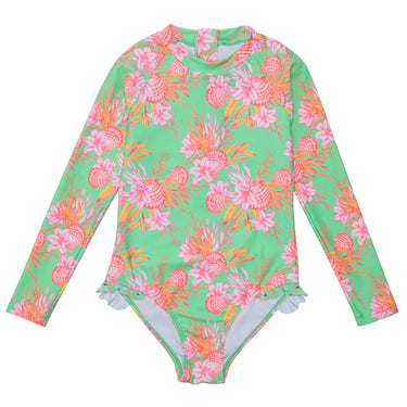 Coastal Shells Sustainable Leg Frill Surf Suit