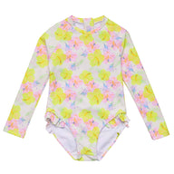 Aloha Vacay Recycled Leg Frill Surf Suit