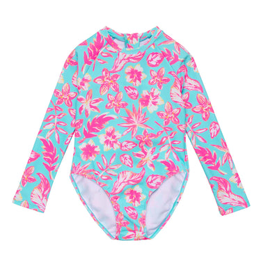 Tropical Glow Recycled LS Surf Suit