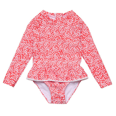 Ditsy Bloom Skirt Surf Suit
