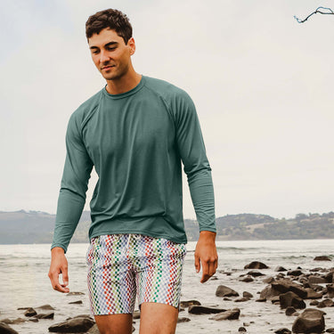 Mens Kiwi Green LS Outbound Tee