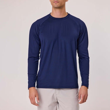 Mens Heritage Navy LS  Outbound Tee