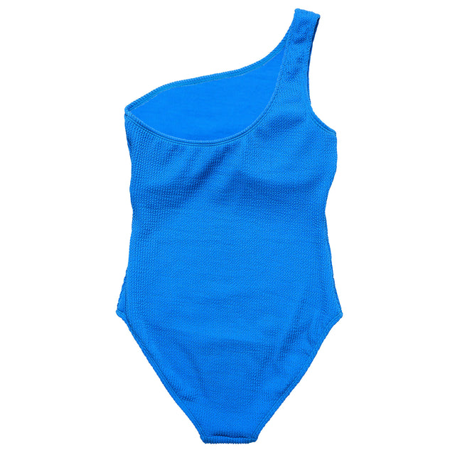 Marineblauer One-Shoulder-Badeanzug für Damen