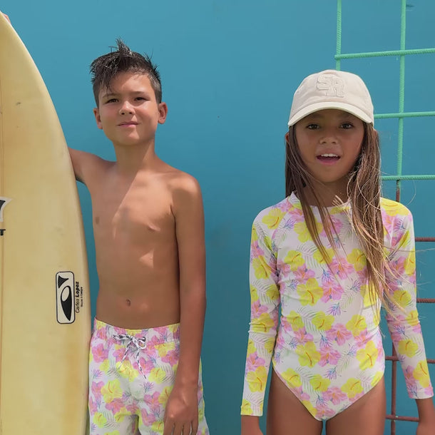 Aloha Vacay Recycled Swim Short Video