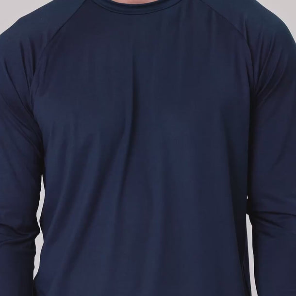 Mens Heritage Navy LS  Outbound Tee