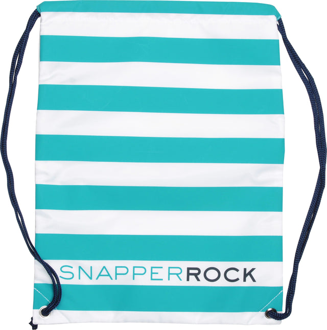 Swim Bag Aqua/White Stripe