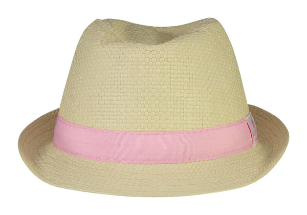 Snapper Rock Striped Pom-Pom Bucket Hat - Pink - Size Newborn