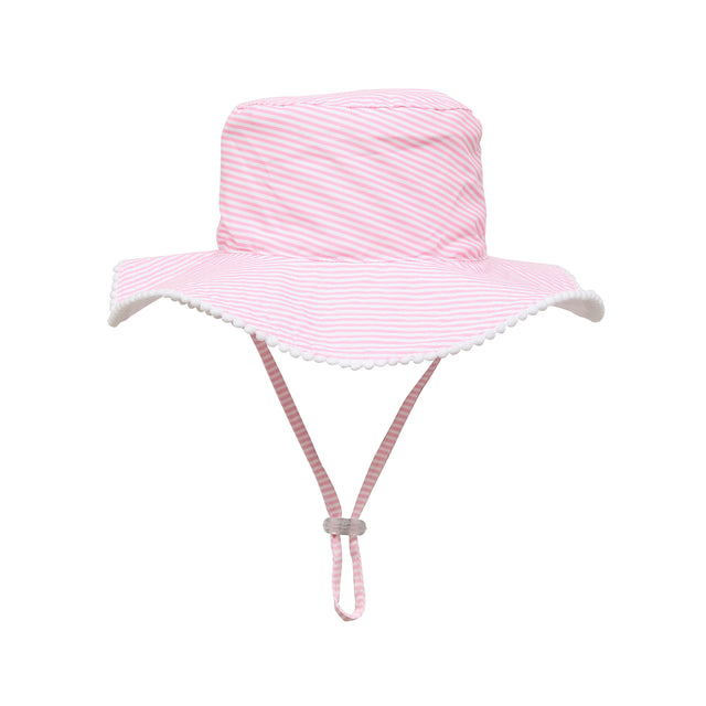 Pink & White Stripe Bucket Hat