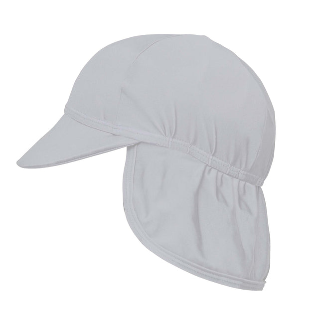 Weißer Hut mit schwebender Klappe