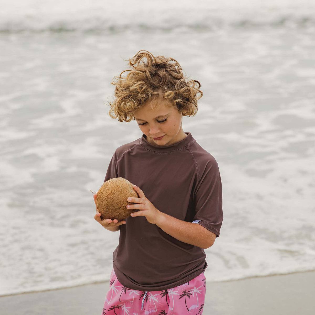 Chocolate Sustainable SS Rash Top | Snapper Rock