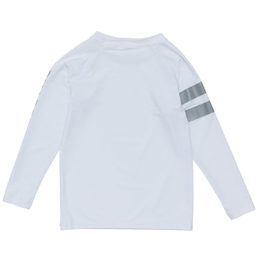 White Arm Band Long Sleeve Rash Top