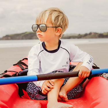 Long sleeve rash guard for boys.