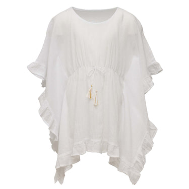 White Frilled Cover Up