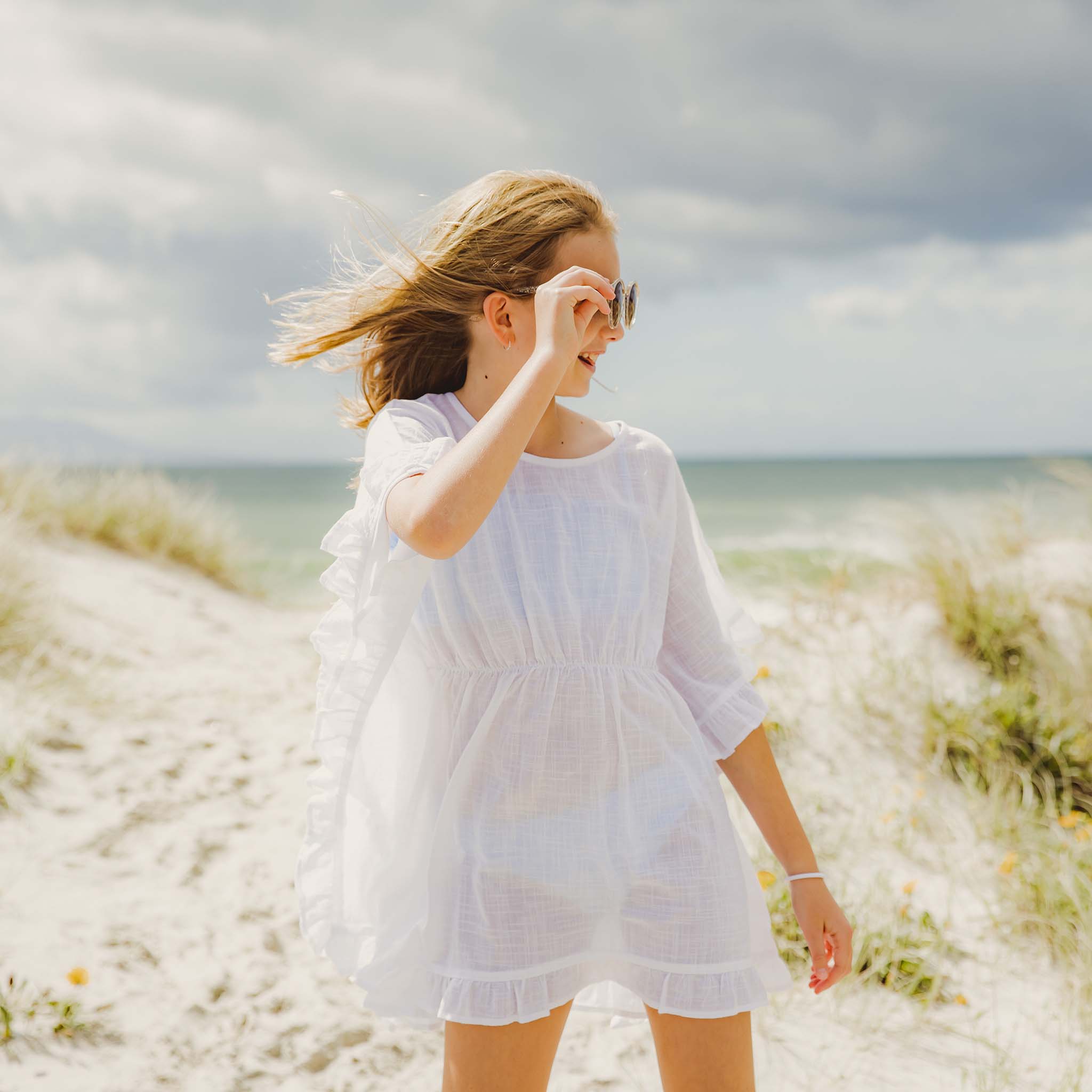 White Frilled Cover Up | Snapper Rock