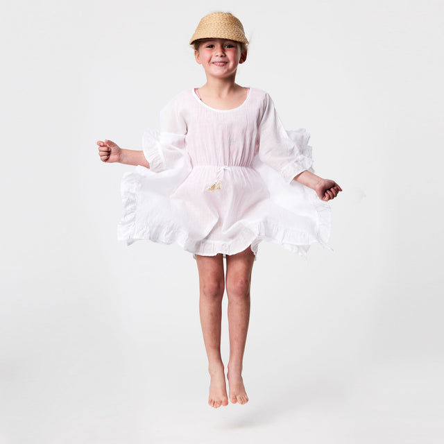 White Frilled Cover Up