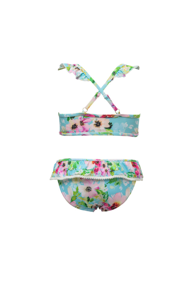 Watercolor Sports Ruffle Bikini