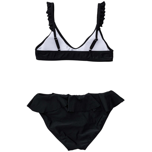 Black Sustainable Frilled Bikini