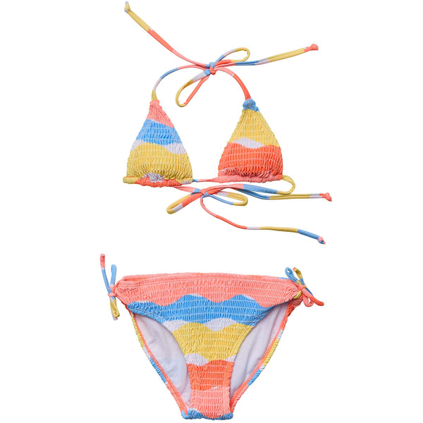 Buy Marigold Stripe Triangle Bikini by Snapper Rock online - Snapper Rock